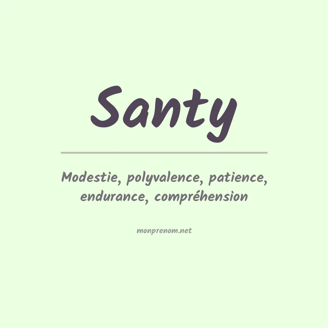 Prénom Santy