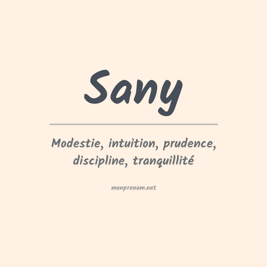 Prénom Sany