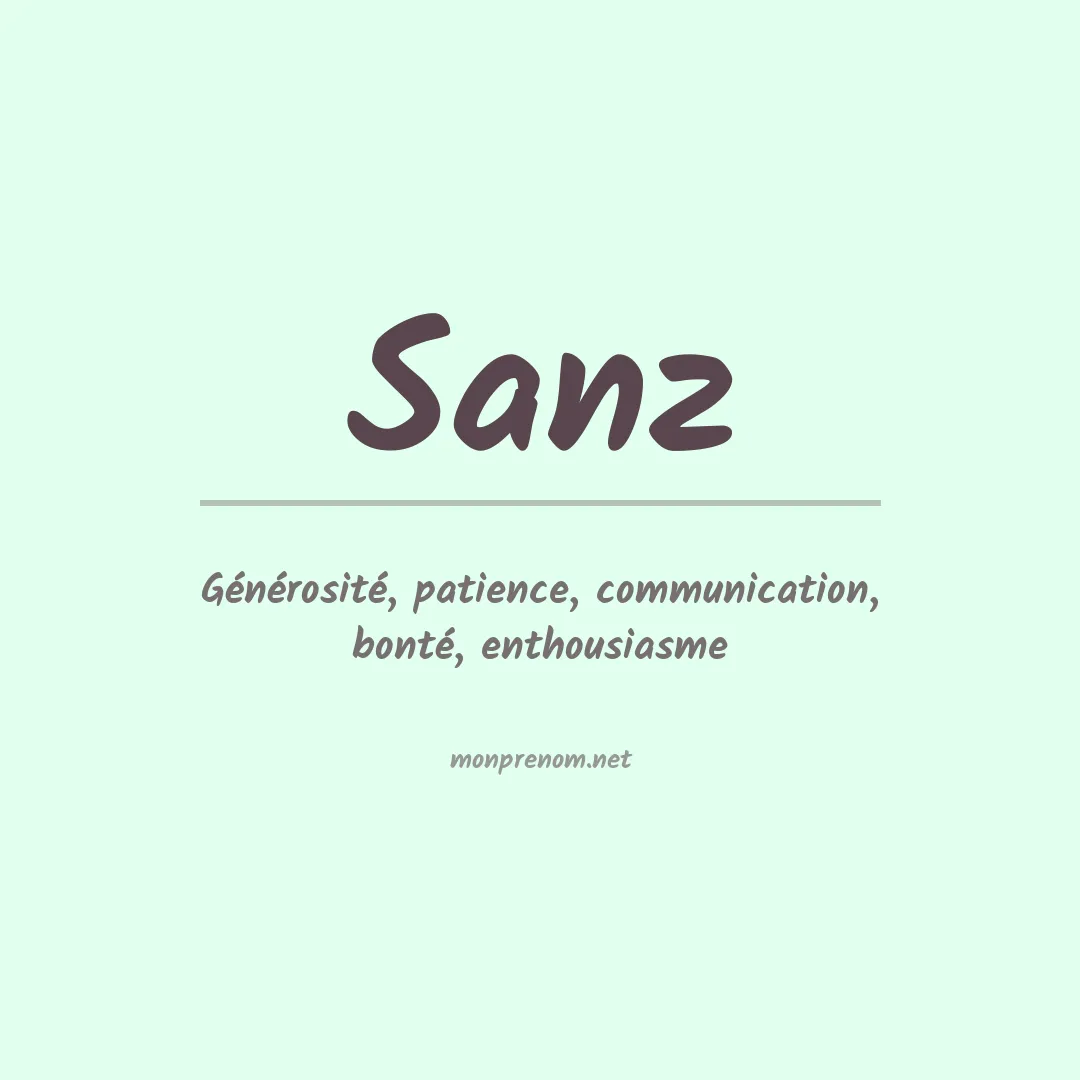 Prénom Sanz