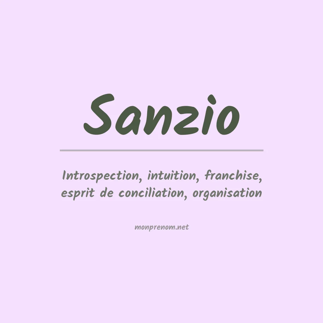 Signification du prénom Sanzio