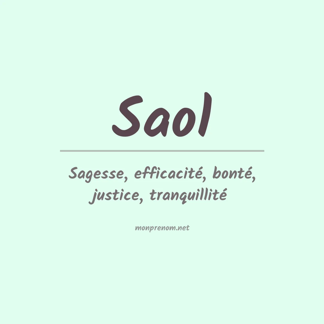 Signification du prénom Saol