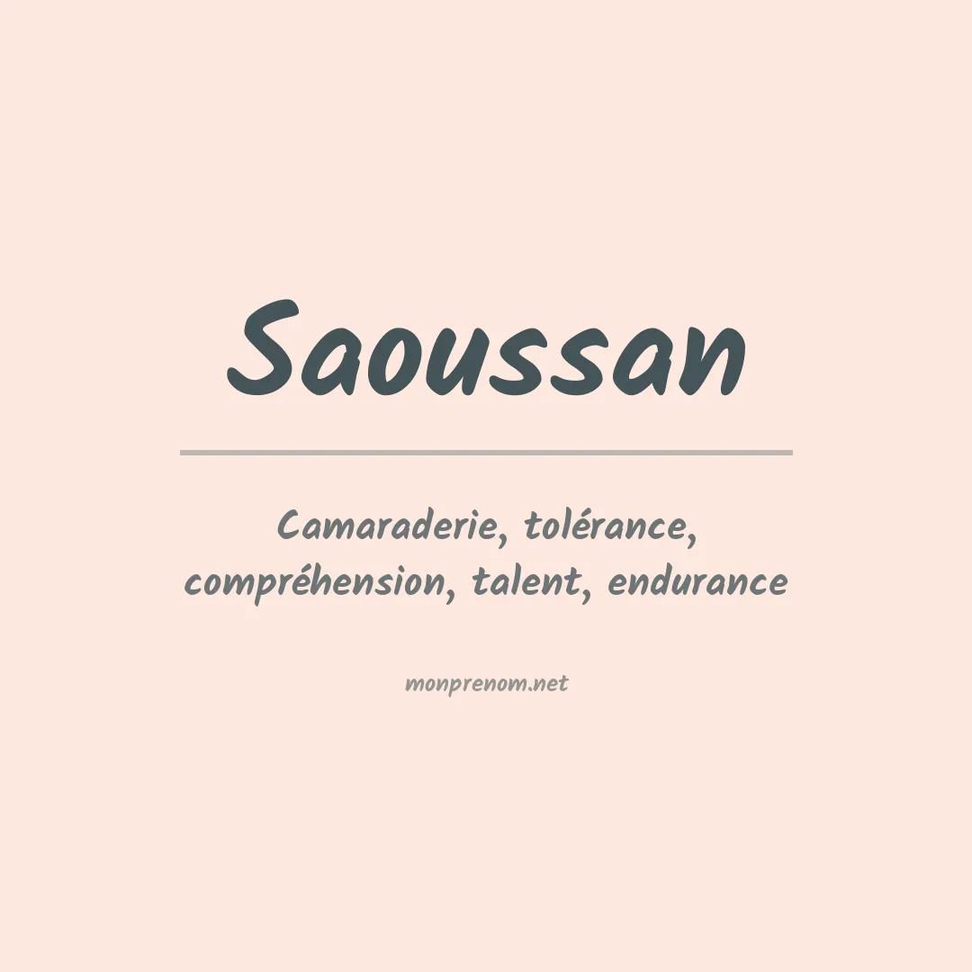 Signification du prénom Saoussan
