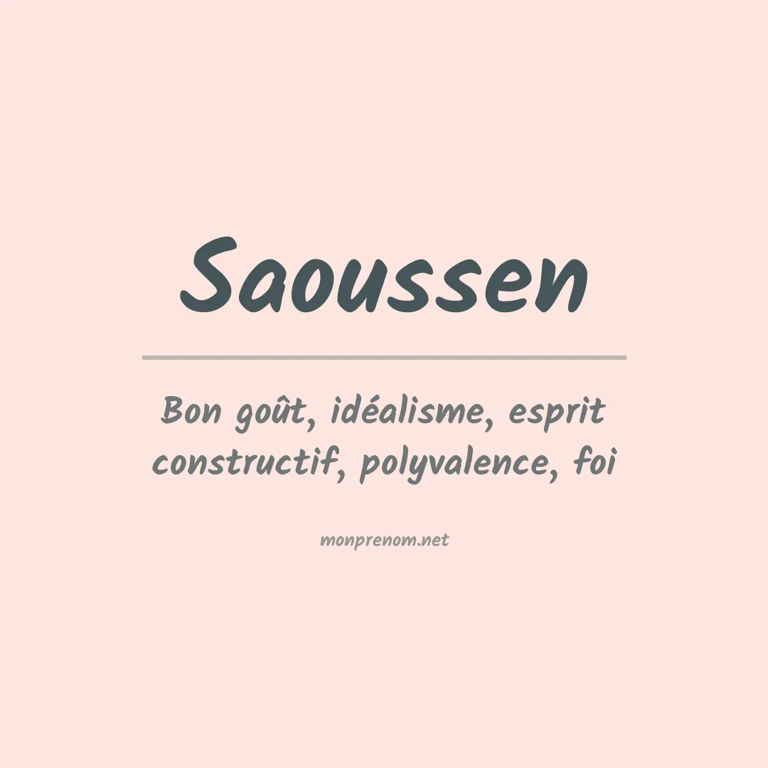 Prénom Saoussen