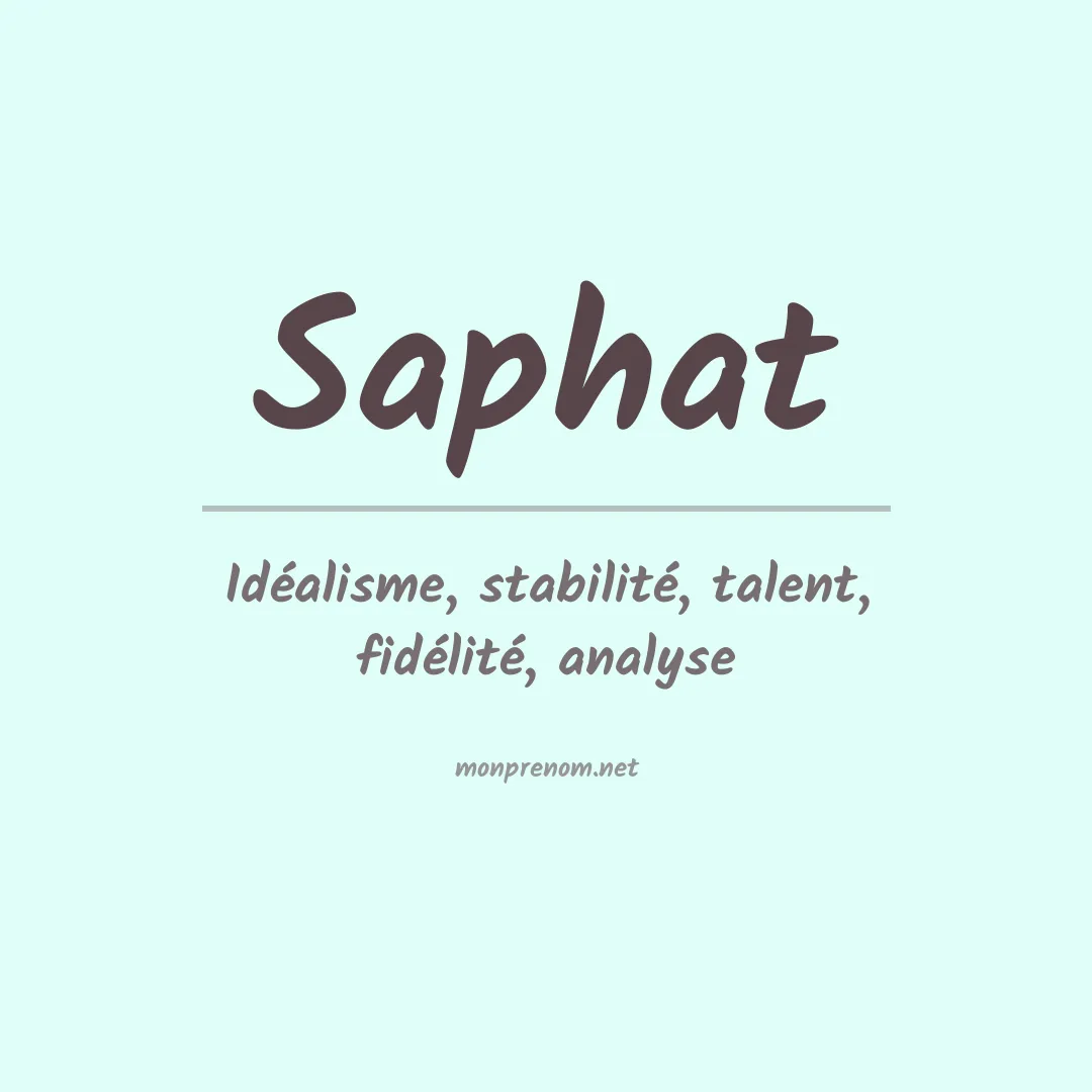 Signification du prénom Saphat