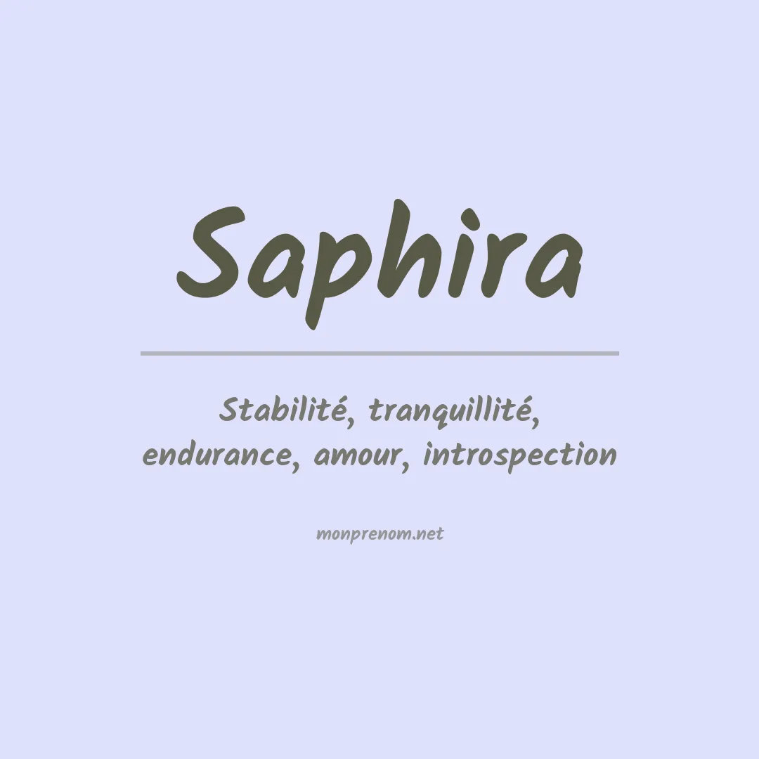 Signification du prénom Saphira
