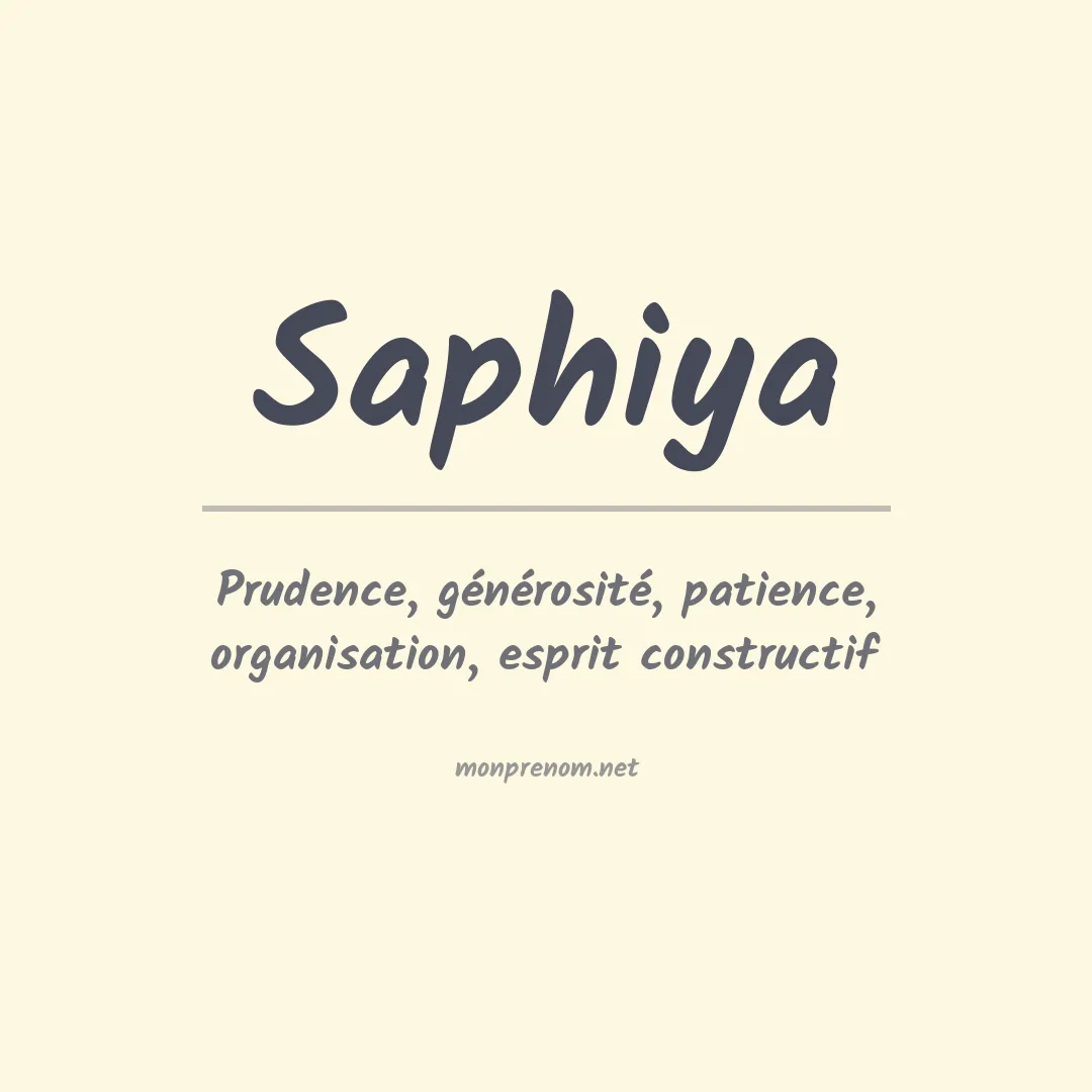 Signification du prénom Saphiya