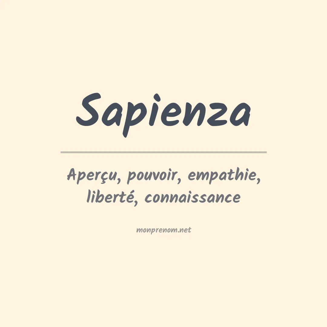 Prénom Sapienza