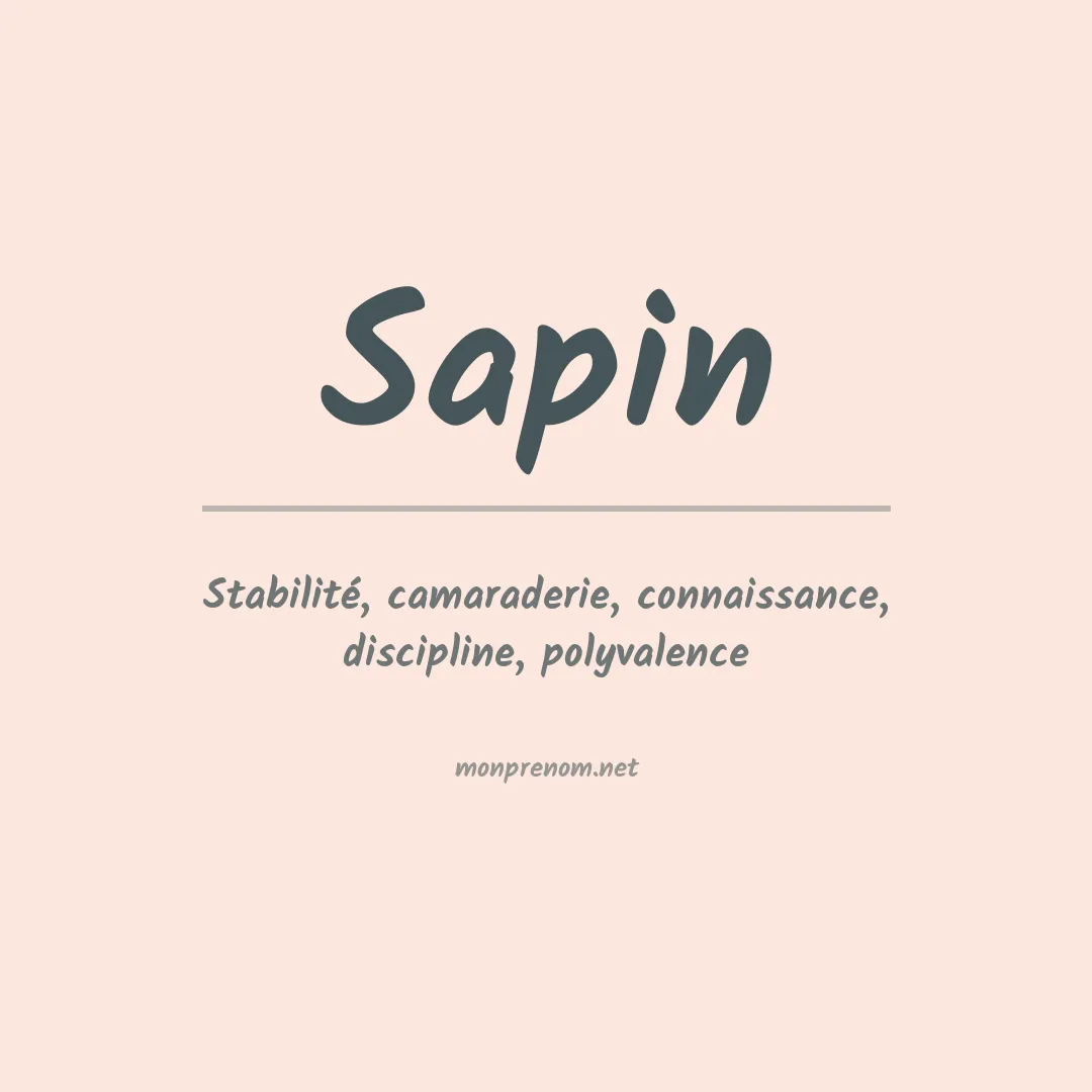 Signification du prénom Sapin