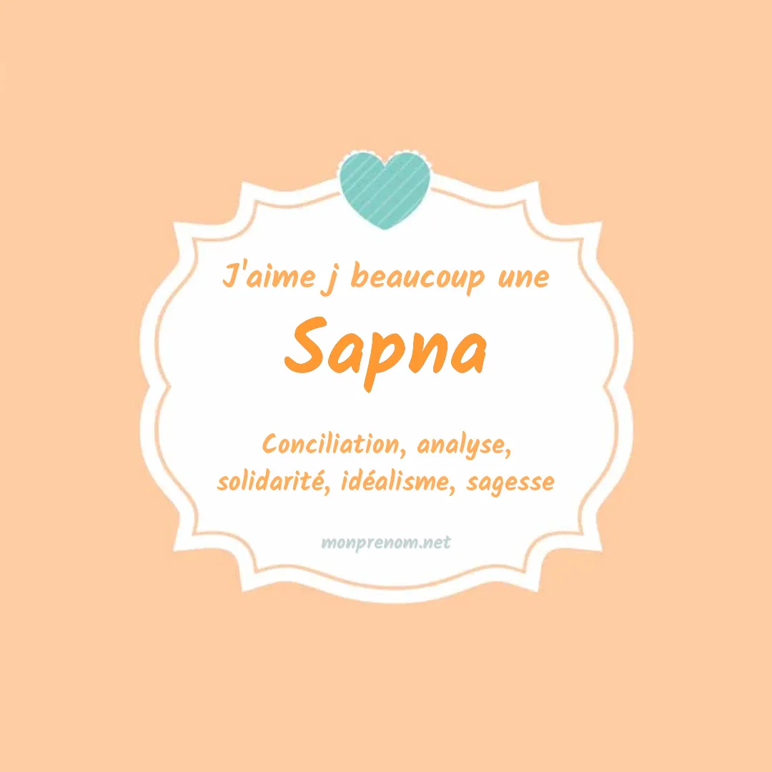 J'aime beaucoup Sapna