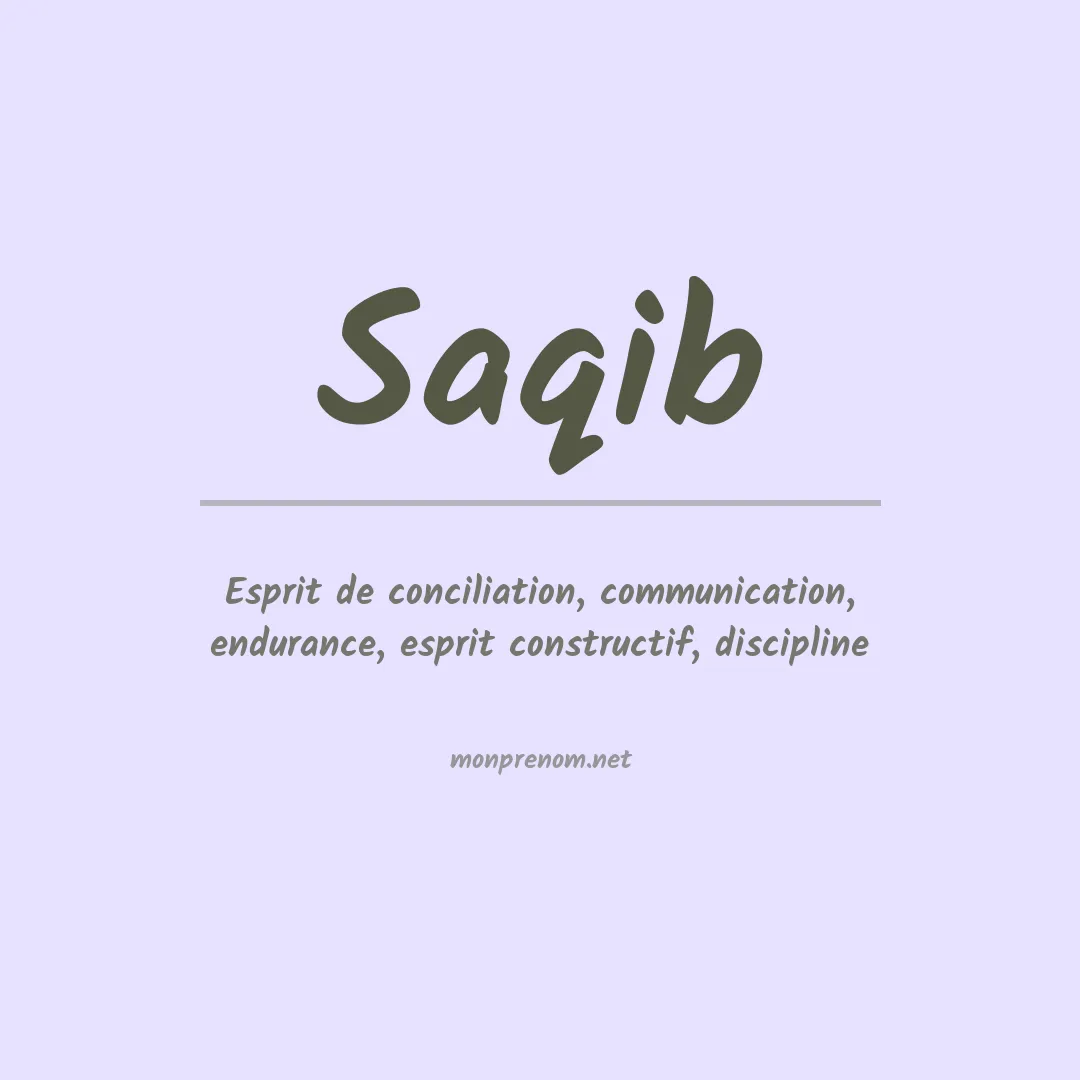 Prénom Saqib