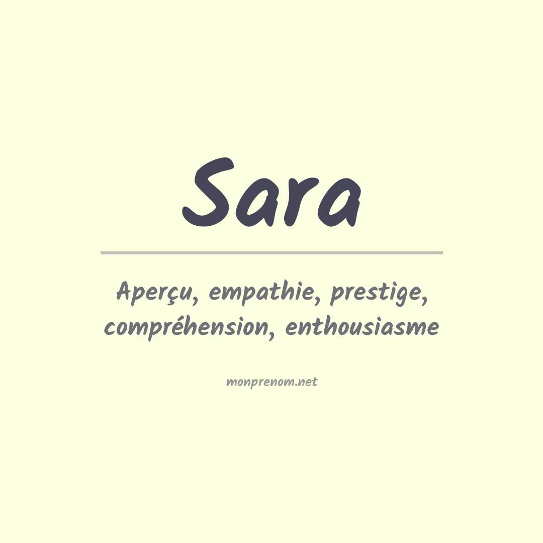 Prénom Sara