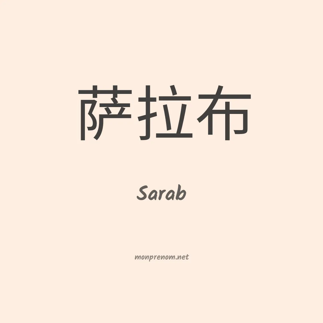 Sarab en chinois