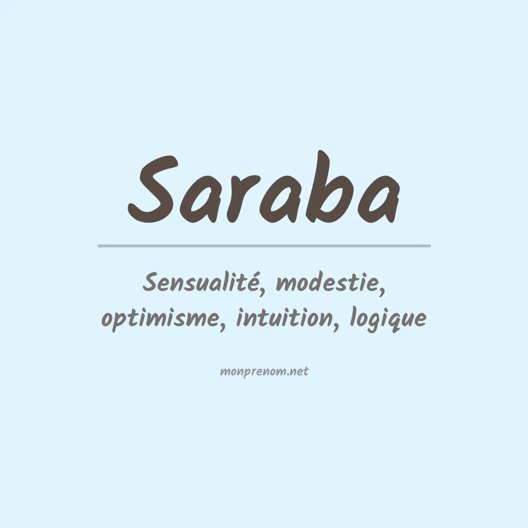 Signification du prénom Saraba