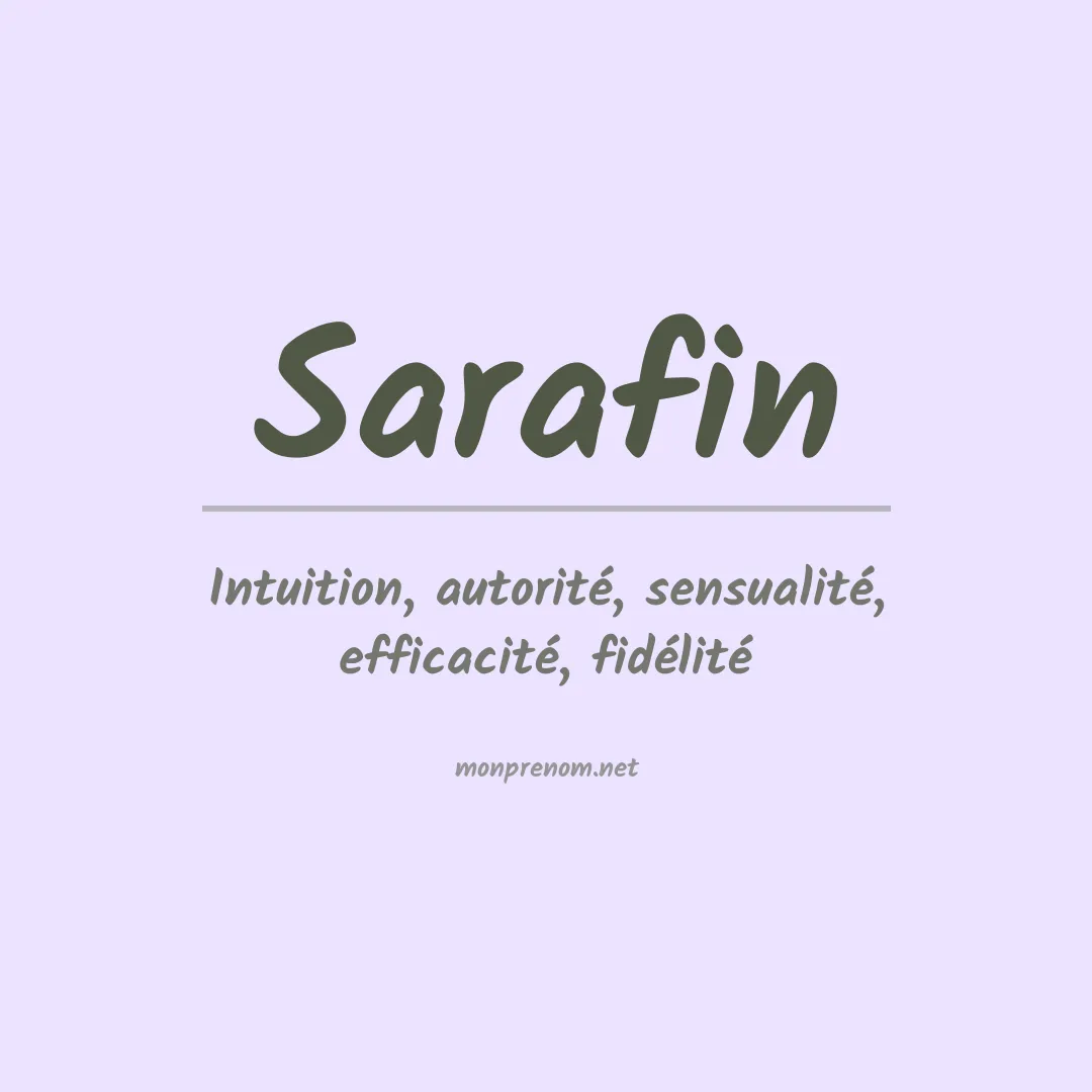 Prénom Sarafin