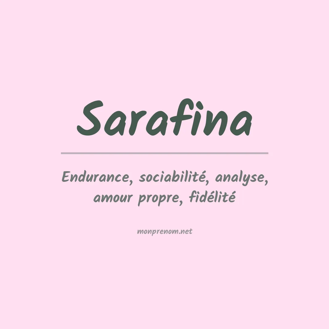 Signification du prénom Sarafina
