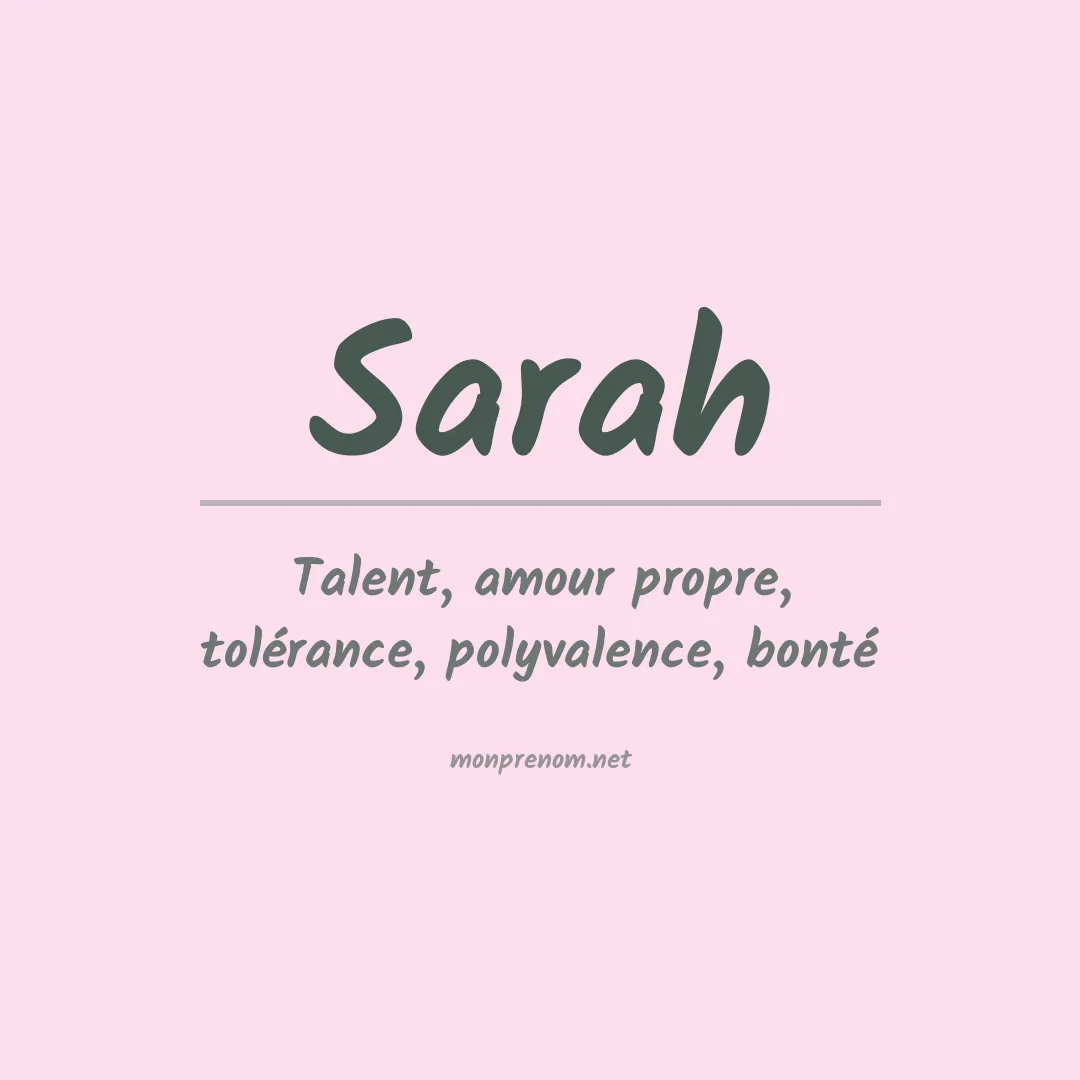 Prénom Sarah