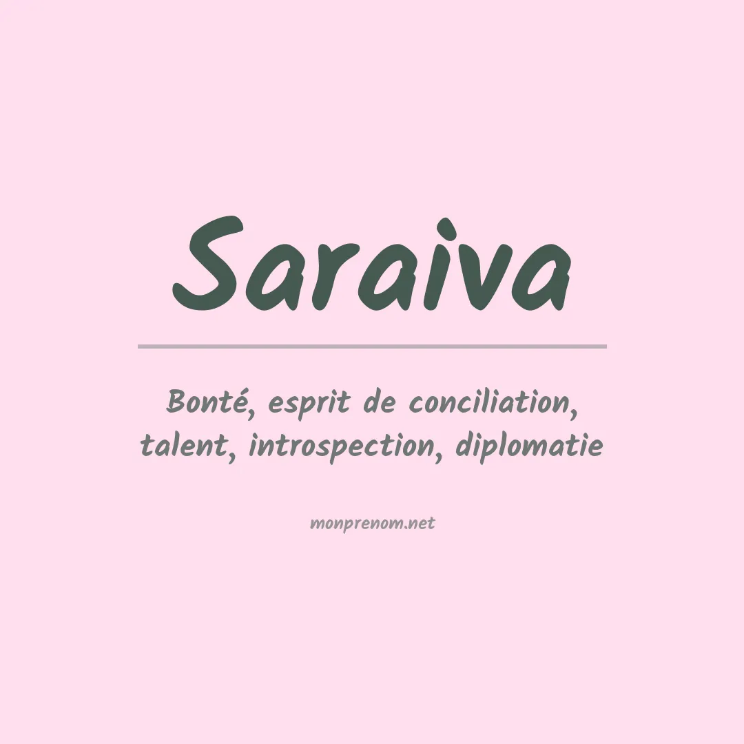 Signification du prénom Saraiva