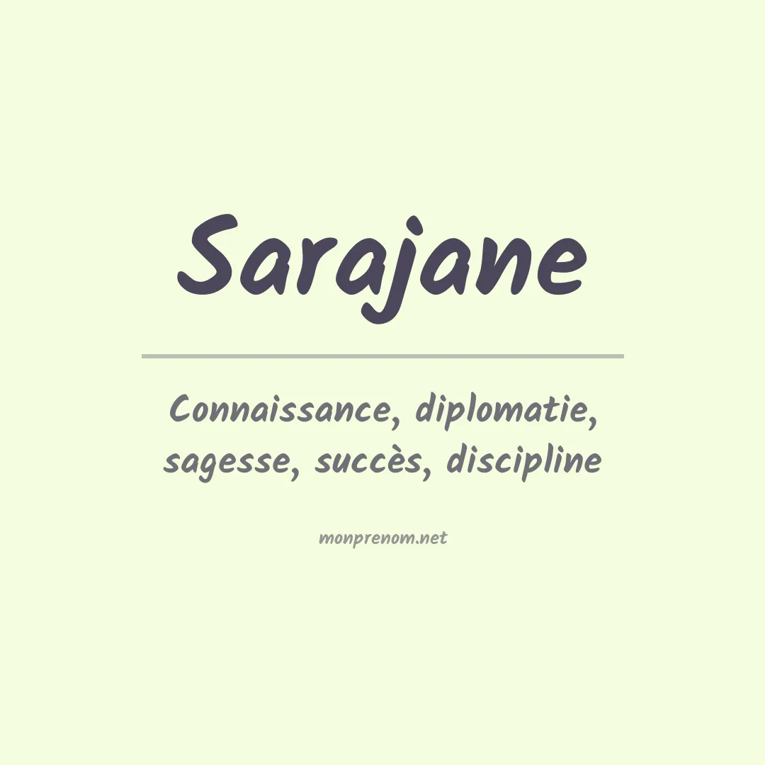 Prénom Sarajane