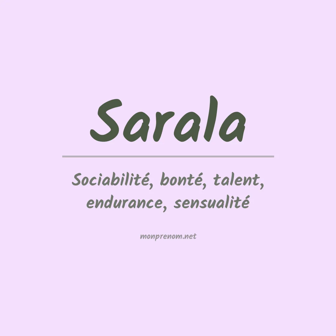 Signification du prénom Sarala