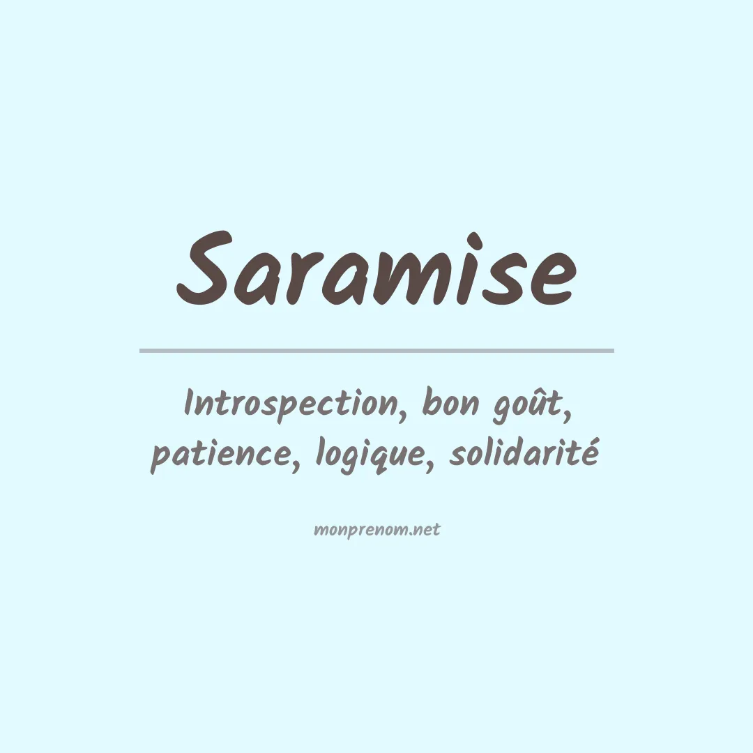 Signification du prénom Saramise