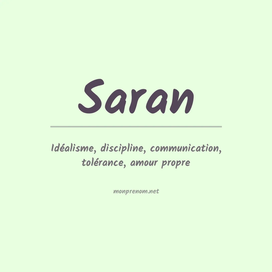 Prénom Saran