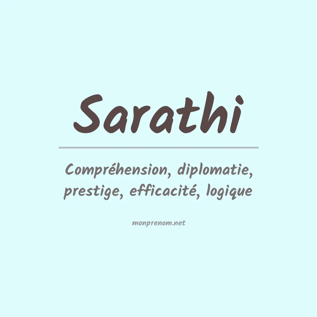 Signification du prénom Sarathi