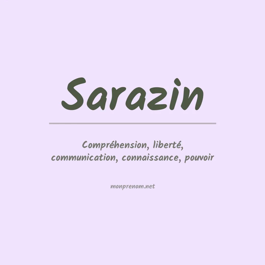 Prénom Sarazin