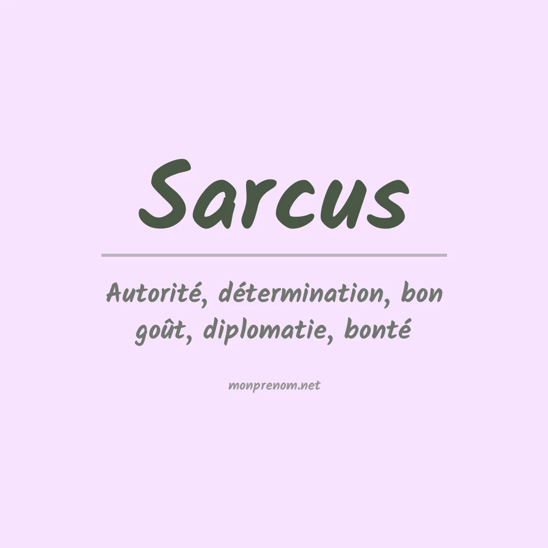 Signification du prénom Sarcus