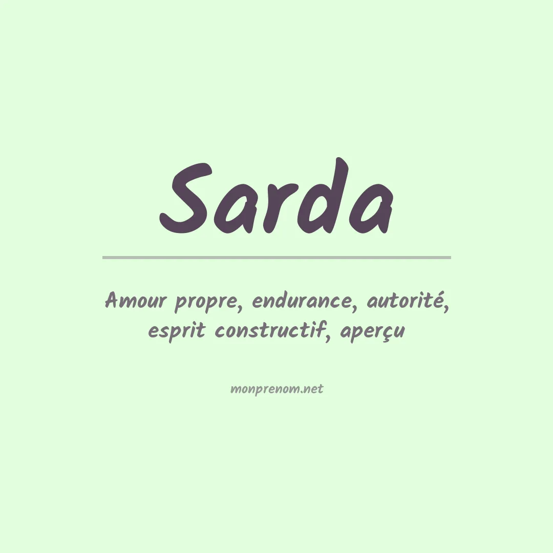 Signification du prénom Sarda