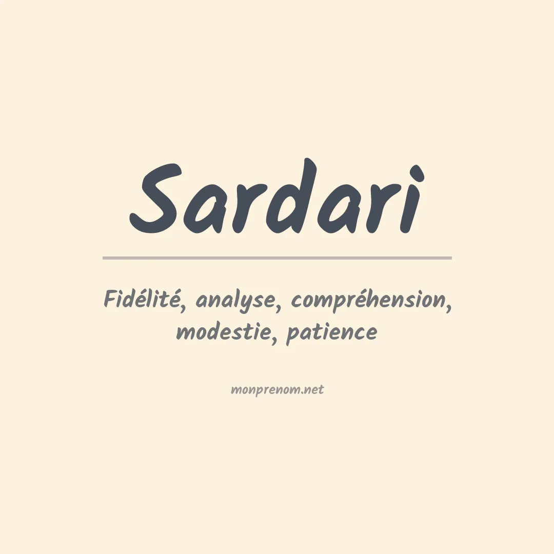 Prénom Sardari