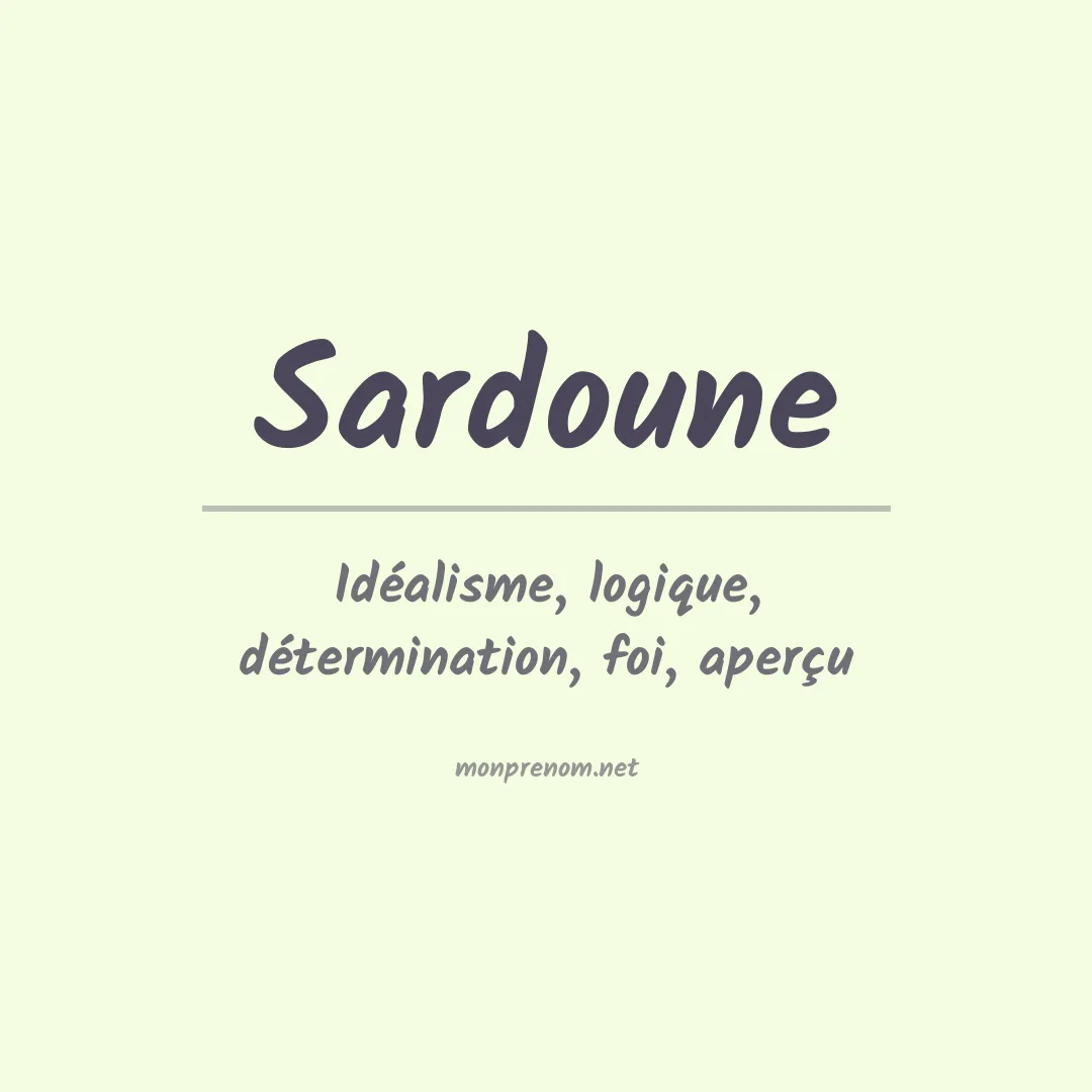 Signification du prénom Sardoune