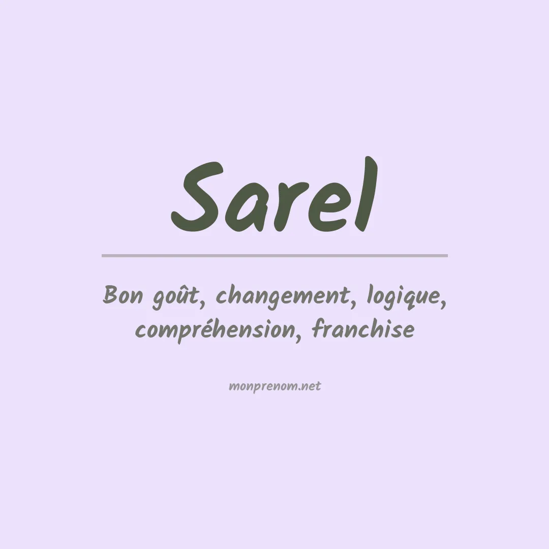 Prénom Sarel