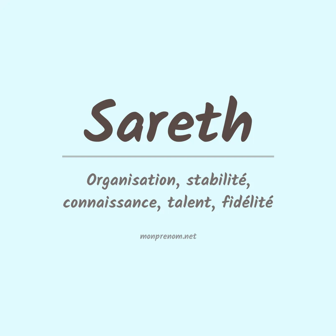 Signification du prénom Sareth