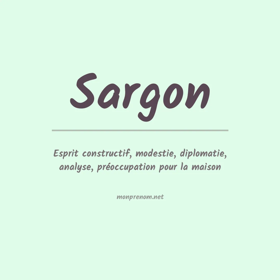 Signification du prénom Sargon
