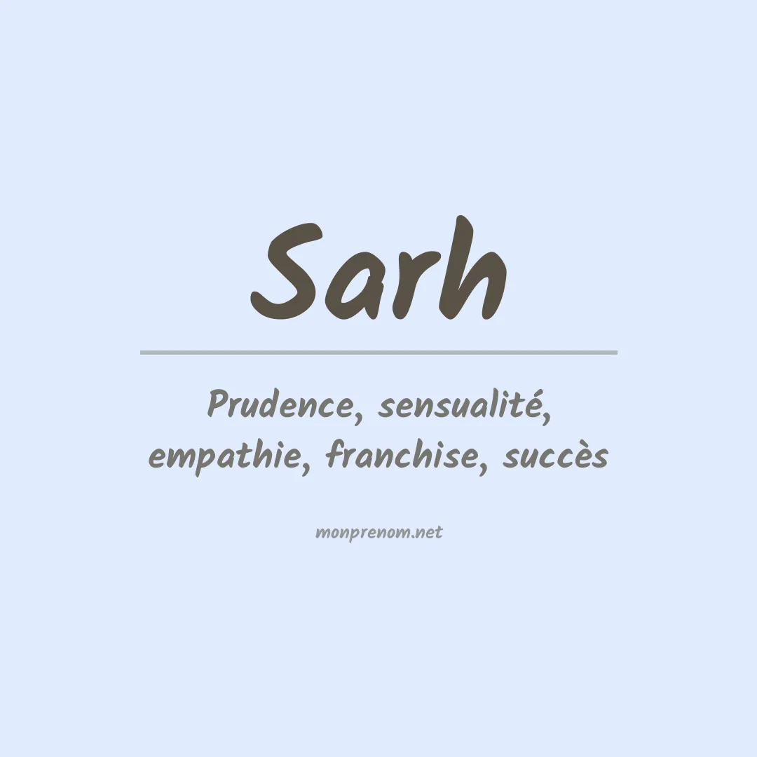 Prénom Sarh