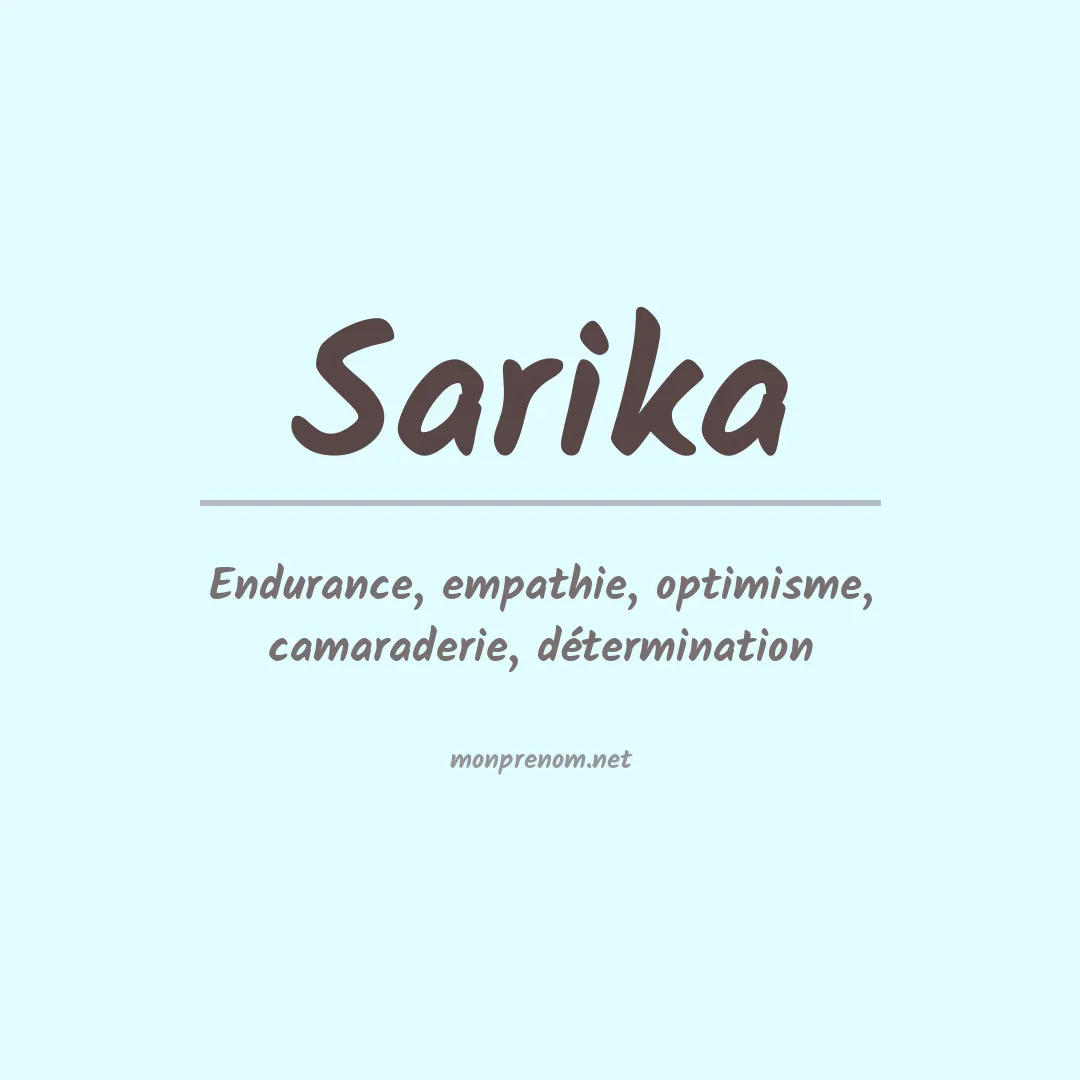 Signification du prénom Sarika