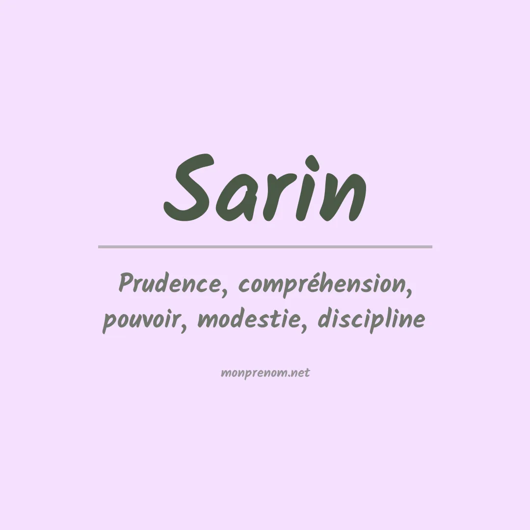 Prénom Sarin