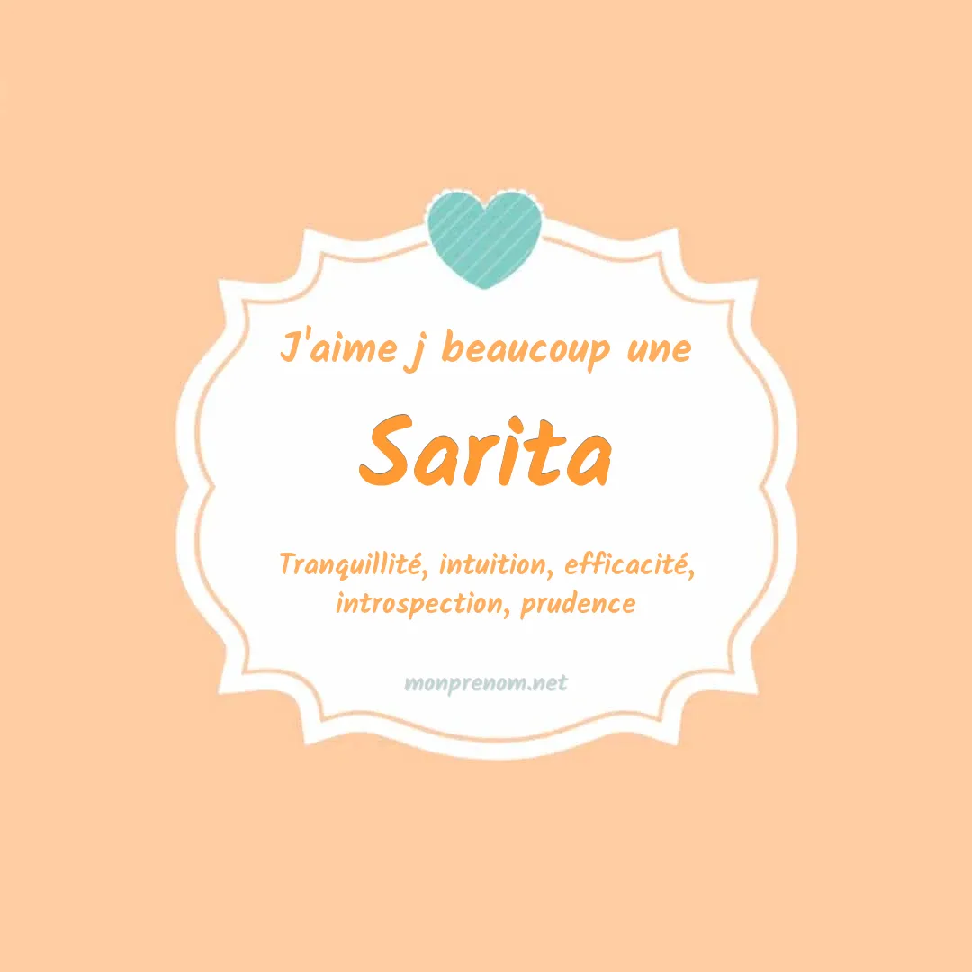 J'aime beaucoup Sarita