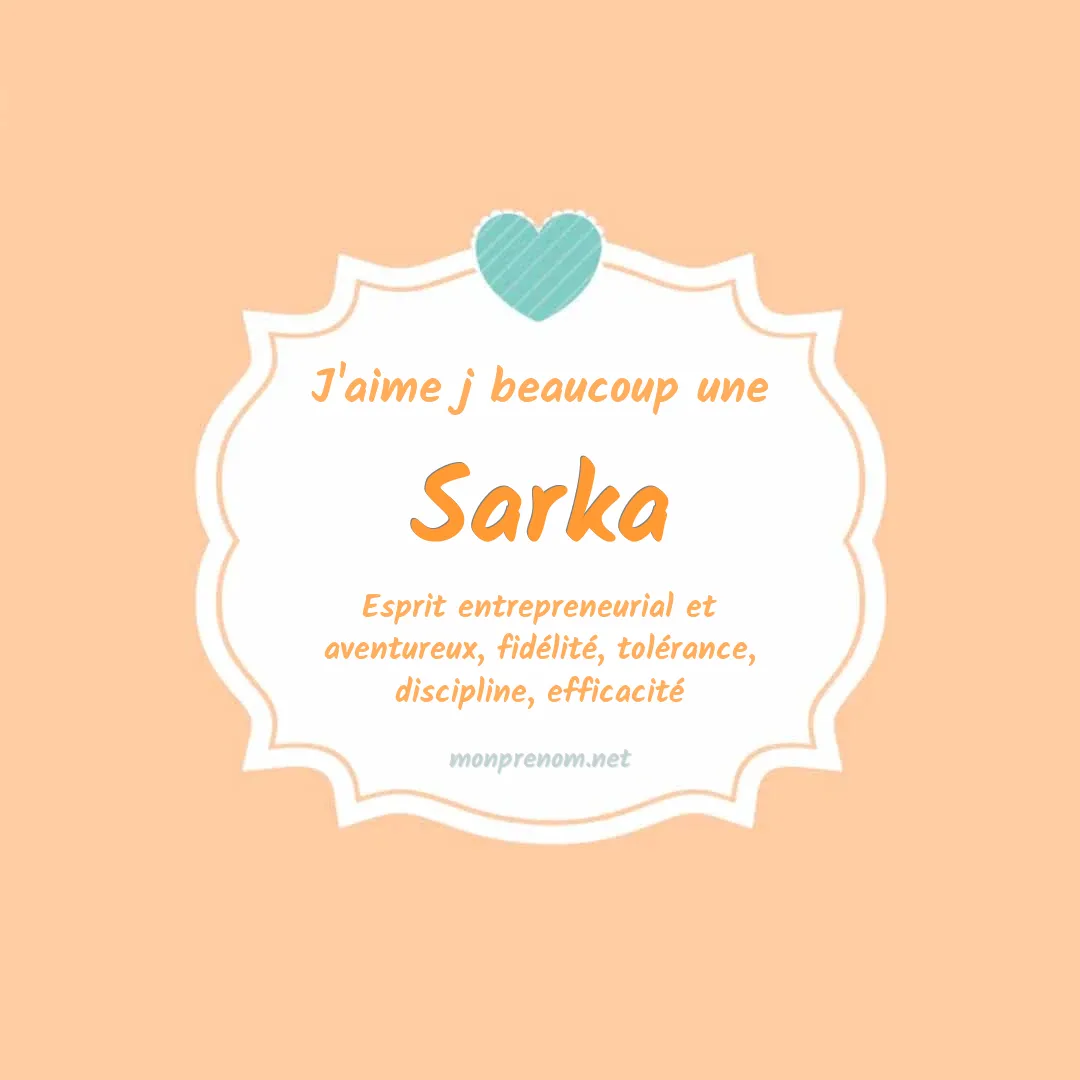 J'aime beaucoup Sarka