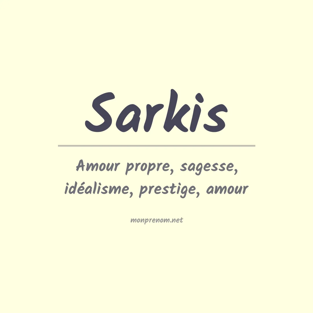 Prénom Sarkis