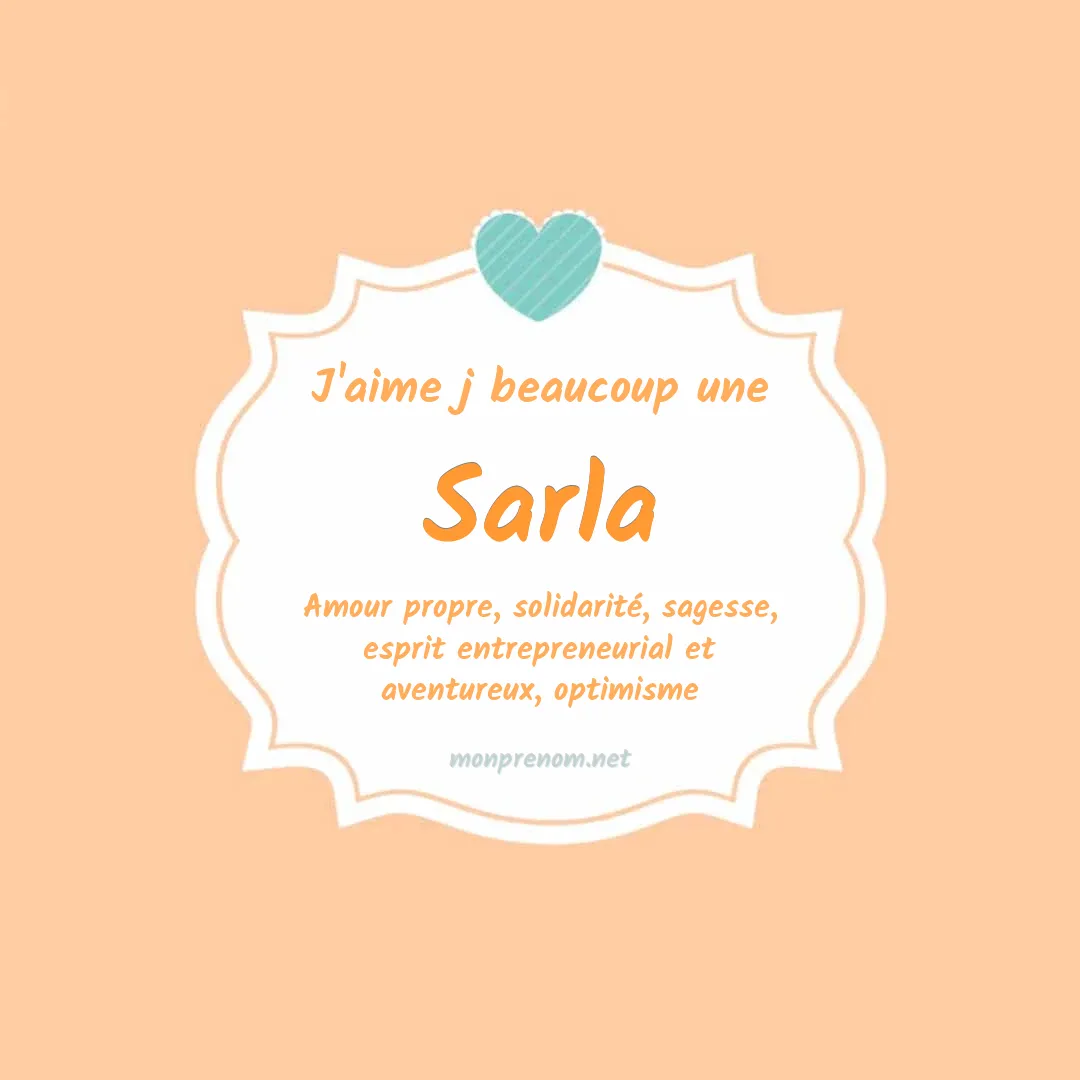 J'aime beaucoup Sarla