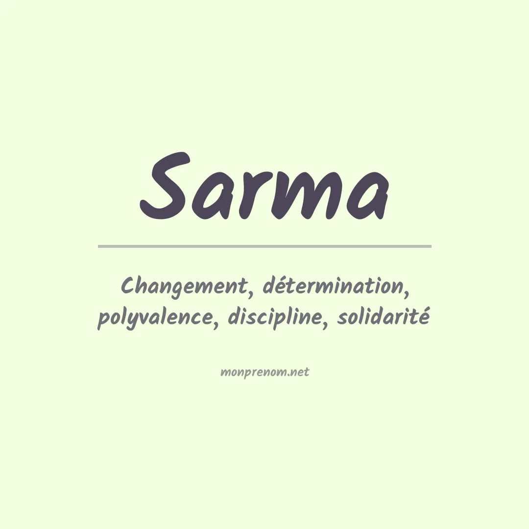Prénom Sarma