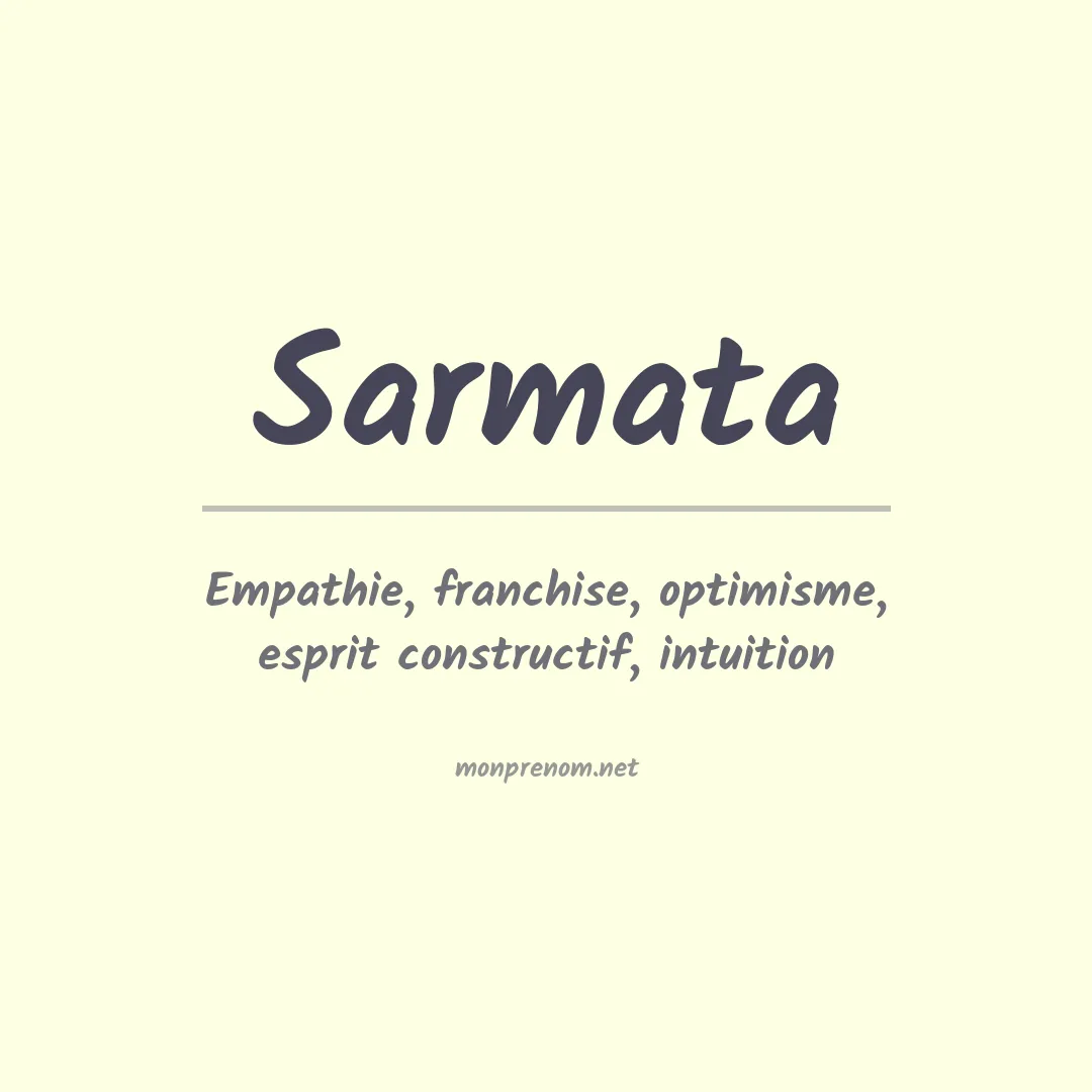 Signification du prénom Sarmata