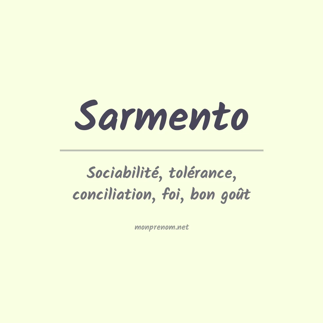 Prénom Sarmento