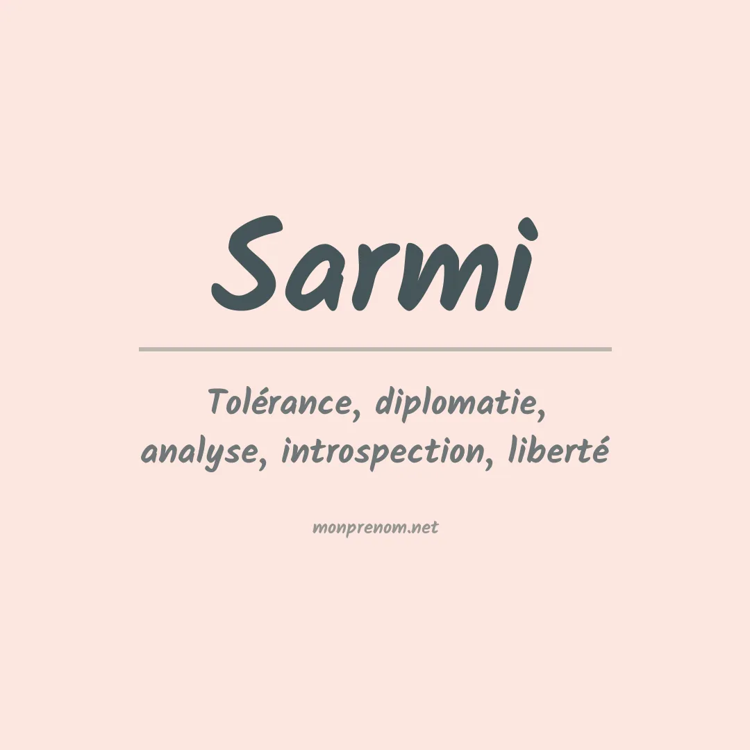 Signification du prénom Sarmi