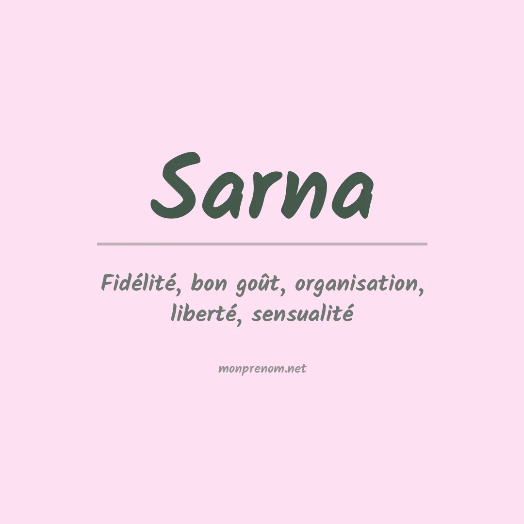 Prénom Sarna