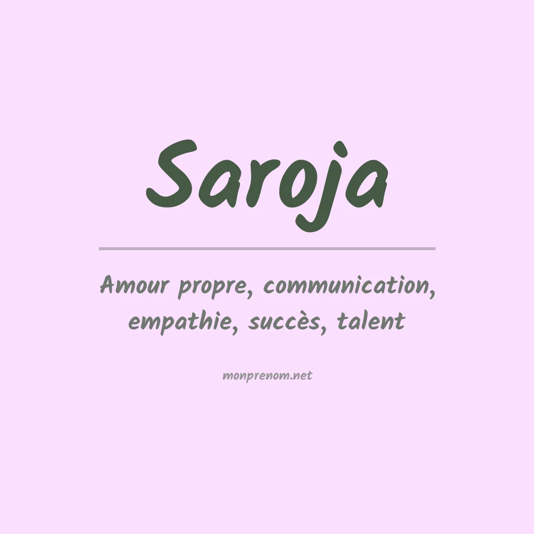 Signification du prénom Saroja
