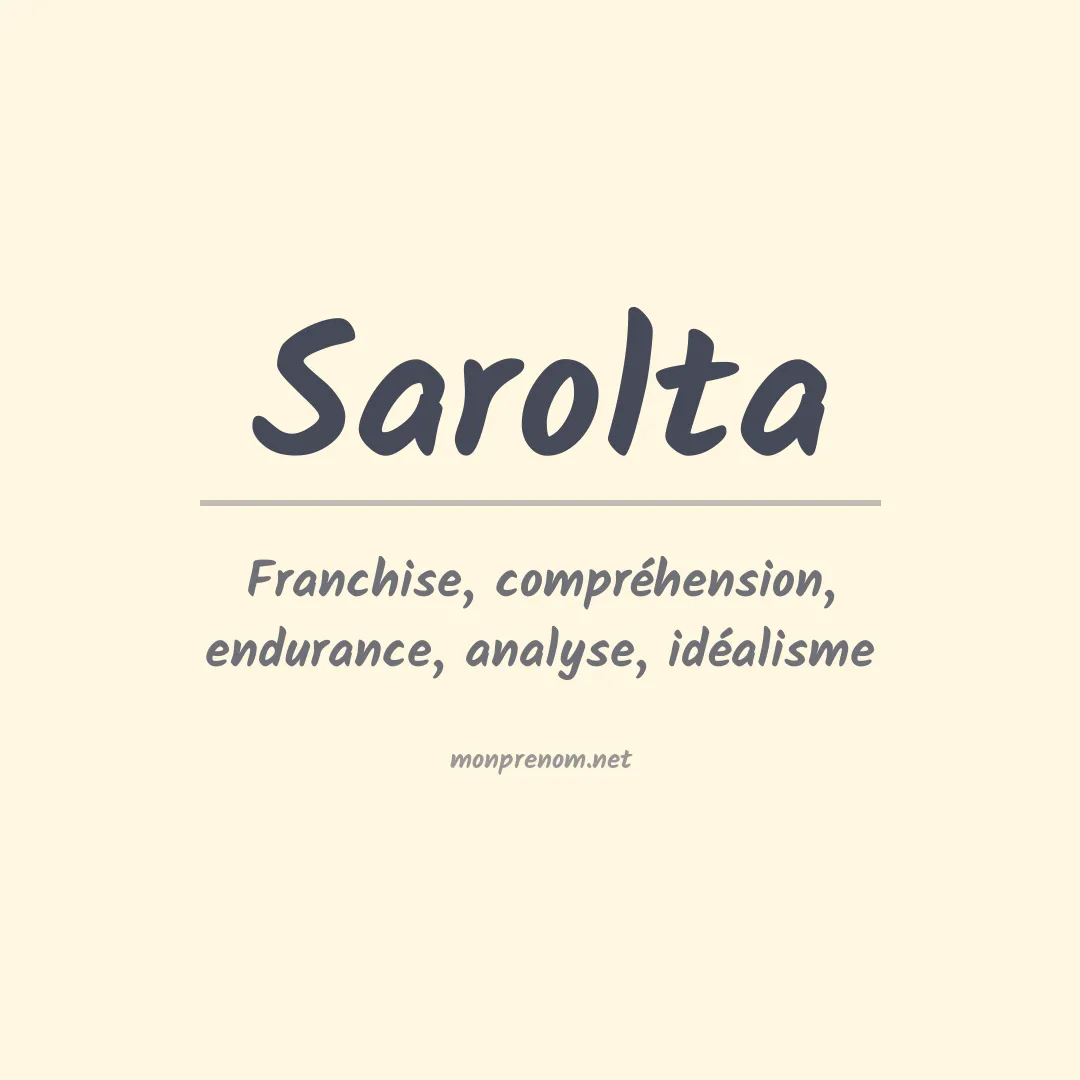 Signification du prénom Sarolta