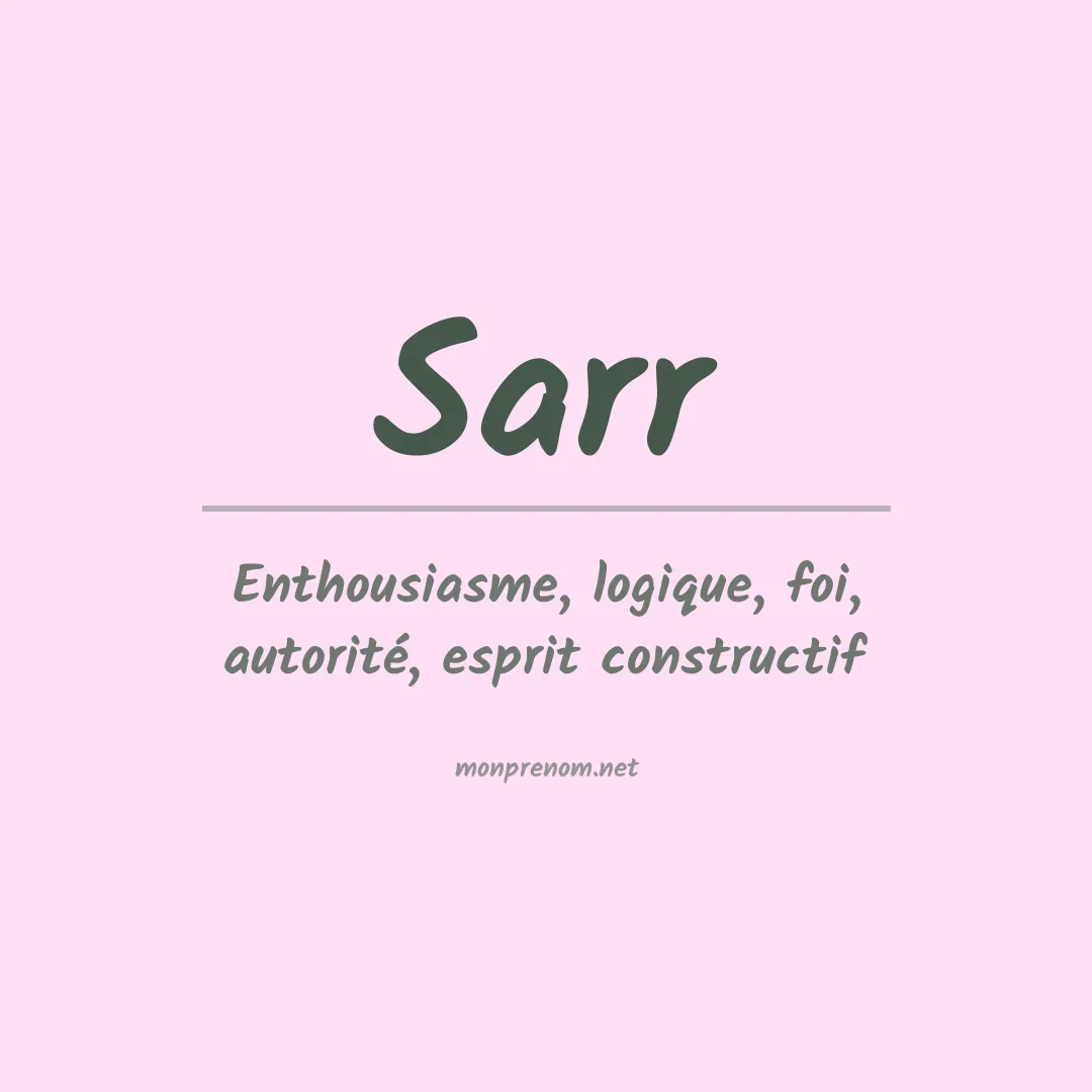 Prénom Sarr