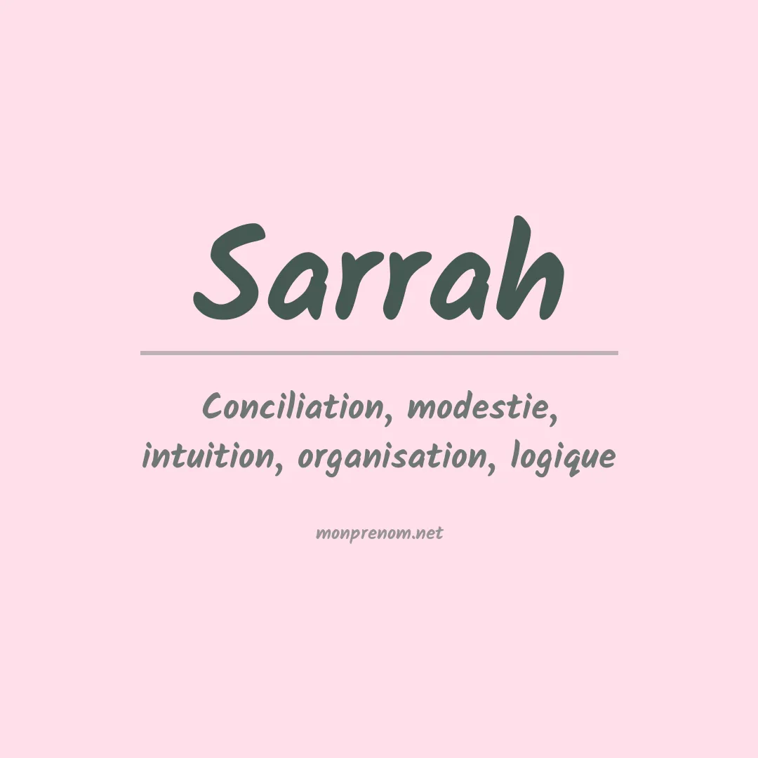 Signification du prénom Sarrah